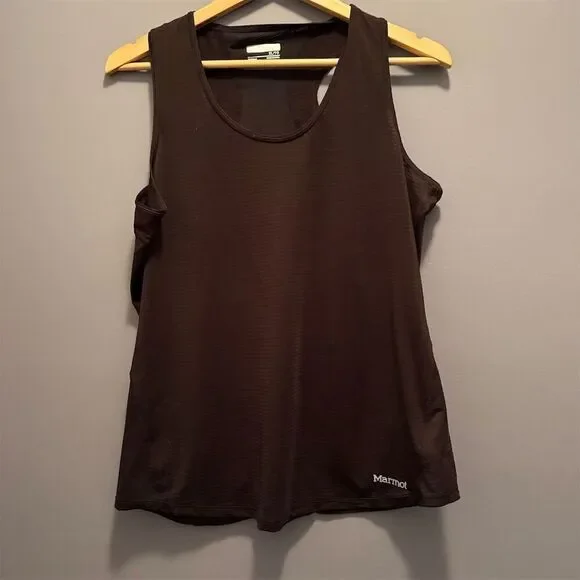 Marmot Women's XL Black Sleeveless Scoop Neck Tank Top Casual - Picture 1 of 8